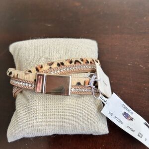 Brand new Saachi Playa leather wrap bracelet.